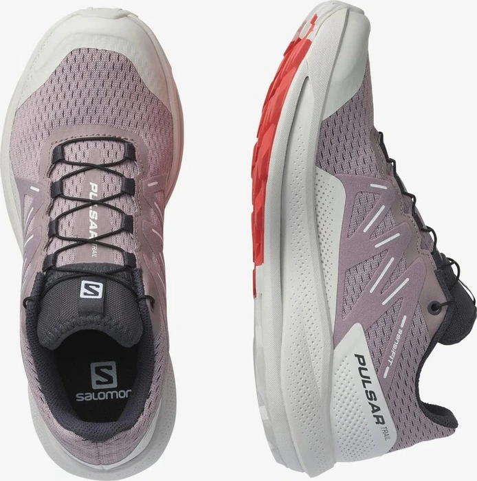 Salomon Pulsar Trail quail/lunar rock/poppy red (Damen)
