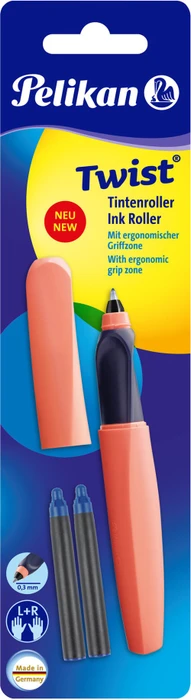 Pelikan Twist Tintenroller (Mine) berry, Rechts- und Linkshänder, Blister