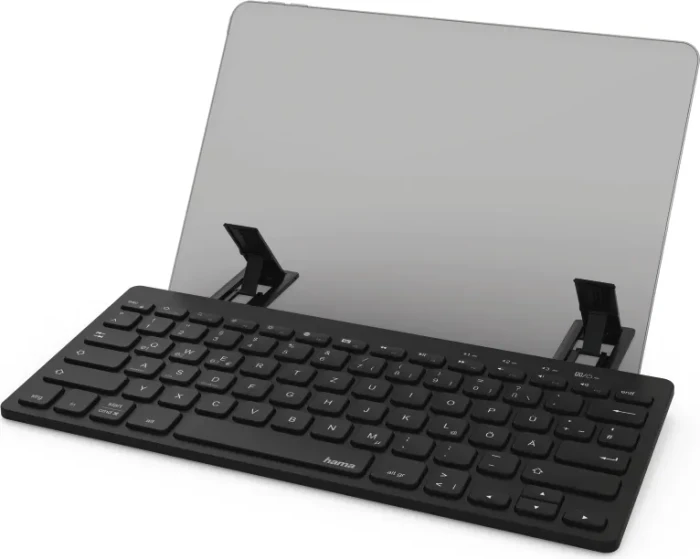 Hama KEY4ALL X2100 Multi-Device Tastatur mit Standfunktion, schwarz, Bluetooth, DE
