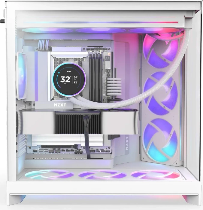 NZXT H9 Flow RGB [2025] White, weiß, Glasfenster