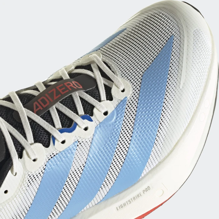 adidas Adizero Boston 13 off white/light blue/gold metallic (Herren)