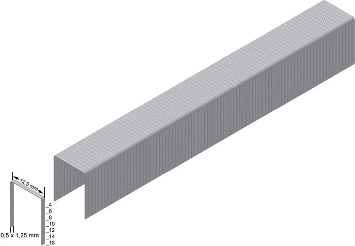 Prebena Typ D verzinkt Tacker-Klammern, 10x12.5mm, 5000 Stück