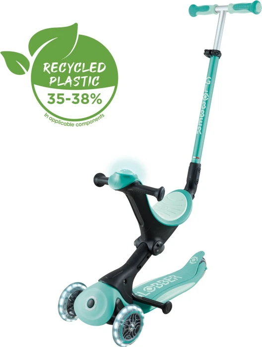 Globber Go Up Deluxe Lights Kickboard dark mint