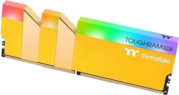 Thermaltake Toughram RGB Memory Metallic Gold UDIMM 16GB Kit, DDR4-3600, CL18-19-19-39