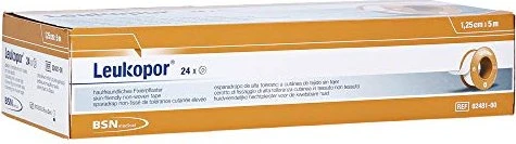 BSN medical Leukopor Fixierpflaster, 1.25cm x 5m, 24 Stück