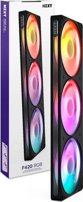 NZXT F420 RGB, schwarz, 3x 140mm