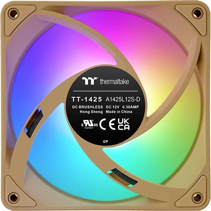 Thermaltake CT140 EX ARGB Sync Gravel Sand, braun/weiß, 140mm, 3er-Pack