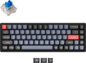 Keychron K6 Pro, PBT, schwarz/blaugrau, LEDs RGB, hot-swap, Keychron K Pro BLUE, USB/Bluetooth, US