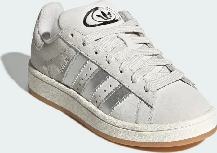 adidas Campus 00s crystal white/silver metallic/core white (Junior)