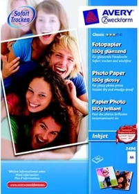 Avery-Zweckform Classic Inkjet Fotopapier glänzend weiß, A4, 180g/m², 100 Blatt
