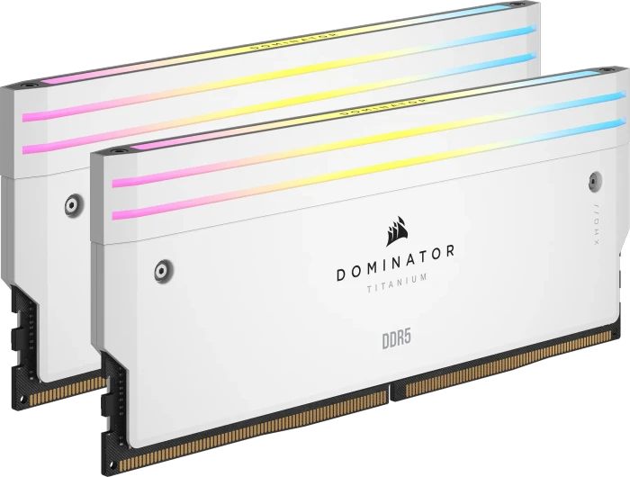 Corsair Dominator Titanium RGB weiß UDIMM 48GB Kit, DDR5-6000, CL30-36-36-76