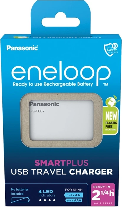 Panasonic eneloop Smartplus USB Travel Charger BQ CC87