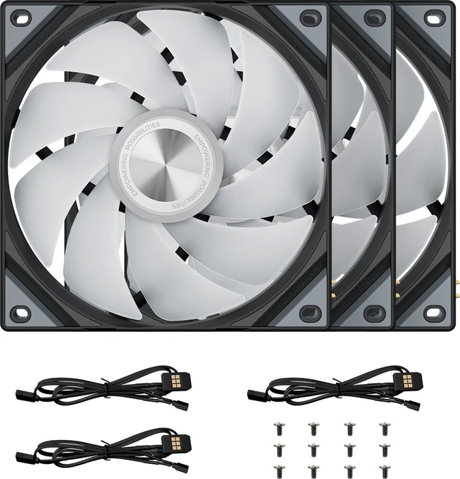 TRYX Rota SL 120 ARGB Black, schwarz, 120mm, 3er-Pack
