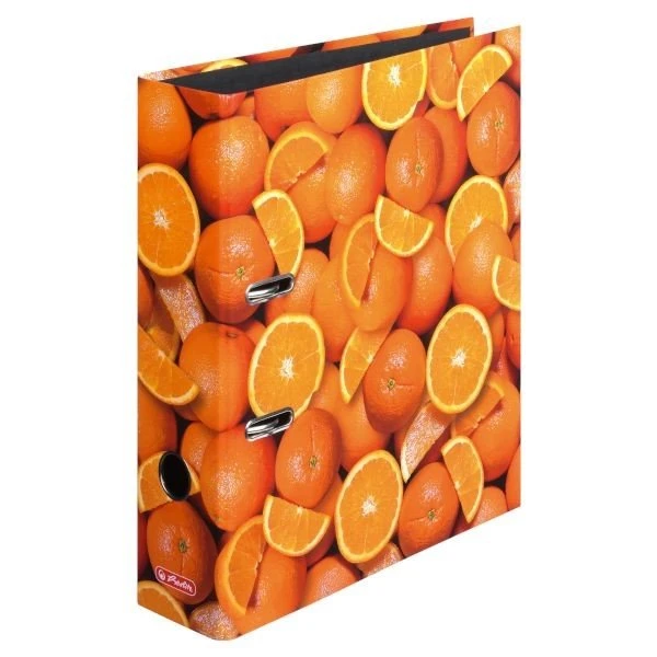 Herlitz maX.file Ordner 2-Ring mit Motiv, 80mm, A4, Orangen