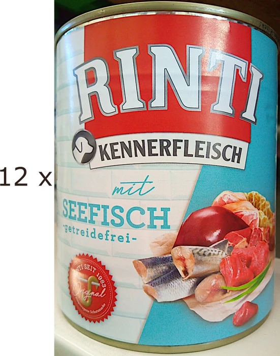 Finnern Rinti Kennerfleisch Seefisch, 9.60kg (12x 800g)