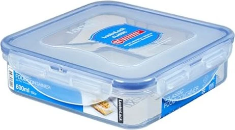 Lock & Lock PP Classic HPL822 quadratisch Aufbewahrungsbehälter 600ml