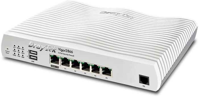 DrayTek Vigor2866 Gigabit Router, 6x RJ-45, Annex M