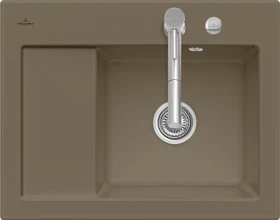 Villeroy & Boch Subway 45 Compact Einbau Becken rechts mit Ablauffernbedienung timber