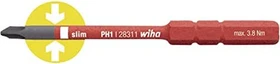 Wiha 283111 slimBit electric VDE Kreuzschlitz Wechselklinge 6mm, PH2x75mm