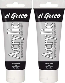Kreul el Greco Acrylic Ink Acrylfarbe, silber, 75ml