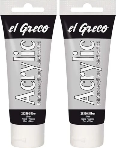 Kreul el Greco Acrylic Ink Acrylfarbe, silber, 75ml