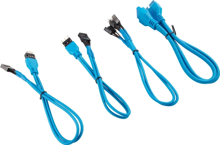 Corsair Frontpanel Verlängerung 30cm, sleeved, blau