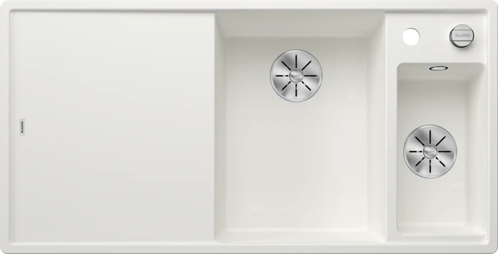 Blanco Axia III 6 S InFino Becken rechts mit Ablauffernbedienung weiß inkl. Glasschneidebrett