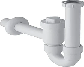 Geberit Röhrensiphon für Waschtisch, absperrbar, mit Rückflussverhinderung, Abgang horizontal, ø40mm