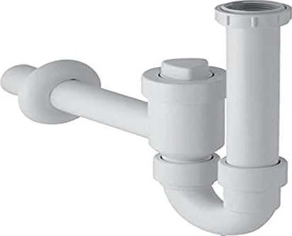 Geberit Röhrensiphon für Waschtisch, absperrbar, mit Rückflussverhinderung, Abgang horizontal, ø40mm