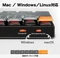 Keychron K13 Max, TKL+NUM, grau/orange, LEDs RGB, hot-swap, Gateron LOW PROFILE 2.0 BROWN, USB/Bluetooth, US Vorschaubild