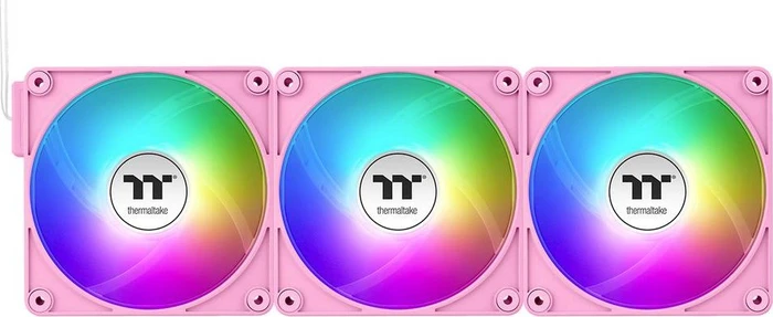 Thermaltake CT140 EX ARGB Sync Pink, rosa/weiß, 140mm, 3er-Pack