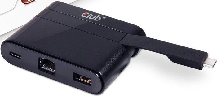Club 3D SenseVision Multiport-Adapter, RJ-45, USB-C 3.0 [Stecker]