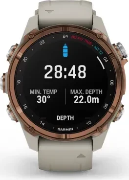 Garmin Descent Mk3i 43mm mit Silikonarmband bronze/french grey