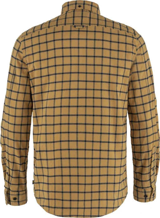 Fjällräven Övik Flannel Hemd langarm buckwheat brown/dark navy (Herren)