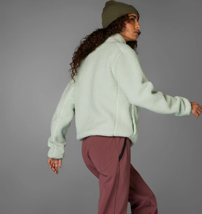 adidas Terrex Xploric High Pile Fleece Pullover linen green (Damen)