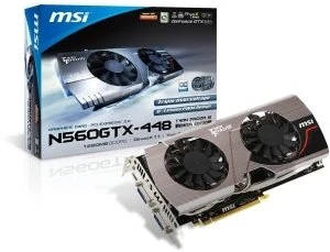 MSI GeForce GTX 560 Ti 448 Cores, N560GTX-448 Twin Frozr III Power Edition/OC, 1.25GB GDDR5, 2x DVI, Mini HDMI