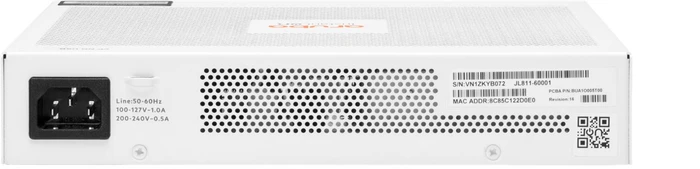 HPE Aruba Instant On 1830 Desktop Gigabit Smart Switch, 8x RJ-45, 65W PoE+