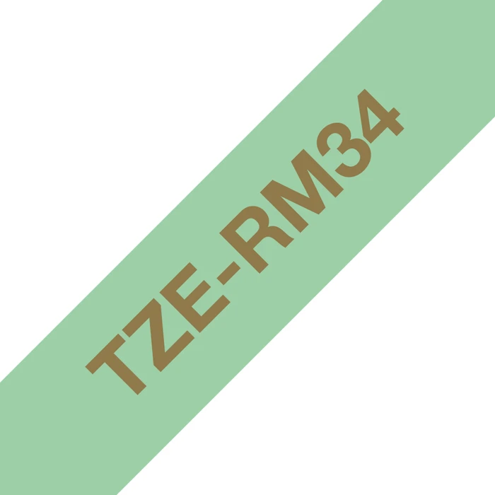 Brother TZe-RM34 Beschriftungsband, 12mm, gold/mintgrün