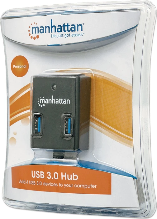 Manhattan USB-Hub, 4x USB-A 3.0, USB-A 3.0 [Stecker]