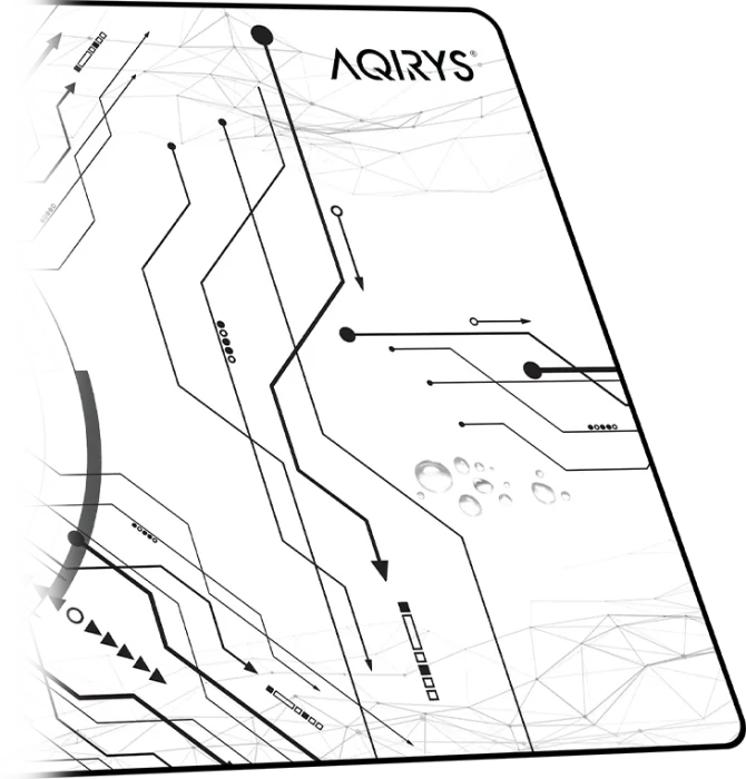 Aqirys Gruis White XL Mouse Pad, 900x400mm, Motiv weiß/schwarz