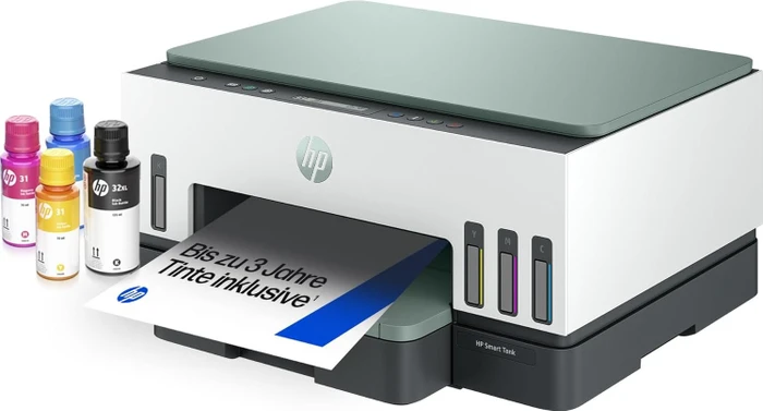 HP Smart Tank 7007 All-in-One blaugrüne Akzente, Tinte, mehrfarbig