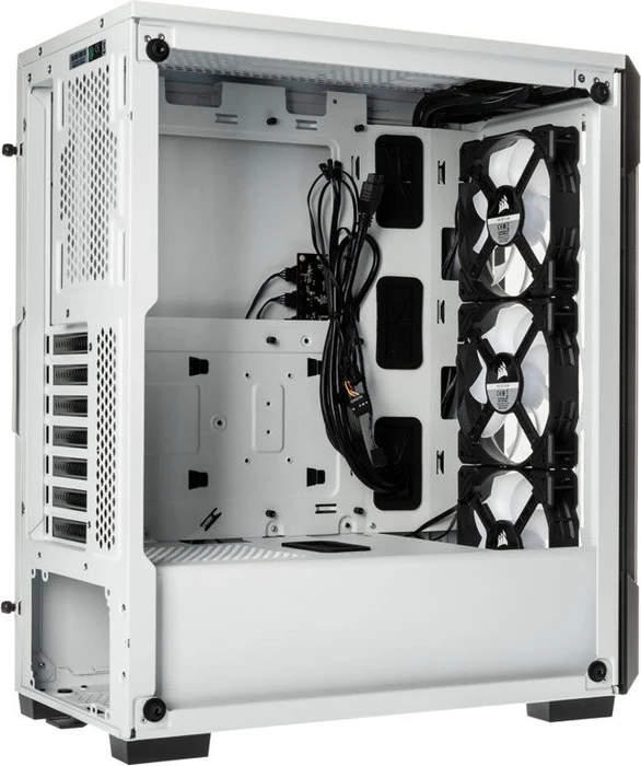 Corsair iCue 220T RGB, weiß, Glasfenster