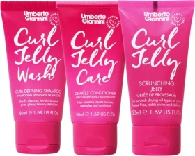 Umberto Giannini Curl Jelly Starter Kit Shampoo 50ml + Conditioner 50ml + Scrunching Jelly 50ml Geschenkset
