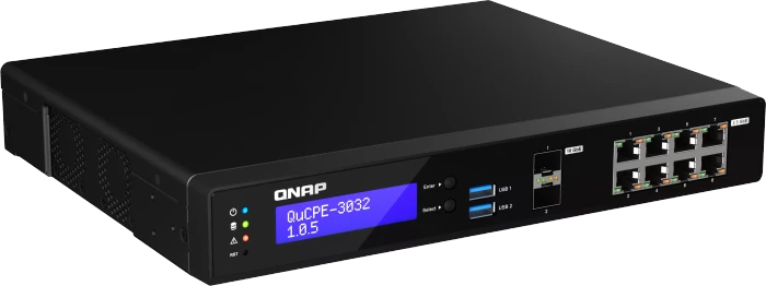 QNAP QuCPE-303x Dual-System VM-Host & Desktop 2.5G Managed Switch, 8x RJ-45, 2x SFP+