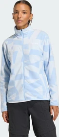 adidas Terrex Multi Printed Fleece Jacke glow blue/crystal sky (Damen)
