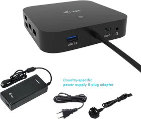 i-tec USB-C HDMI DP Docking Station, inkl. 112W Netzteil, USB PD 100W, USB-C 3.1 [Stecker] (C31HDMIDPDOCKPD100)