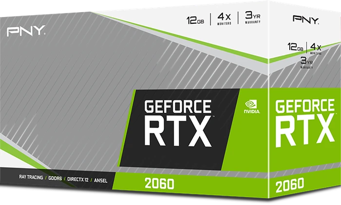 PNY GeForce RTX 2060 12GB Uprising Dual Fan, 12GB GDDR6, HDMI, 3x DP