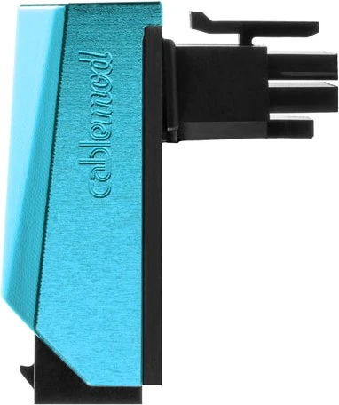 CableMod 12VHPWR Winkeladapter 90 Grad, Variante A, Sense-Pins an der Unterseite, hellblau