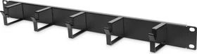 Digitus Kabelrangierpanel mit Kabelführungsbügeln, für 483mm-Schränke, RAL 9005, 1HE