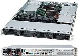 Supermicro SuperChassis 815TQC-R706WB2, grau/schwarz, 1HE, 1x 750W redundant